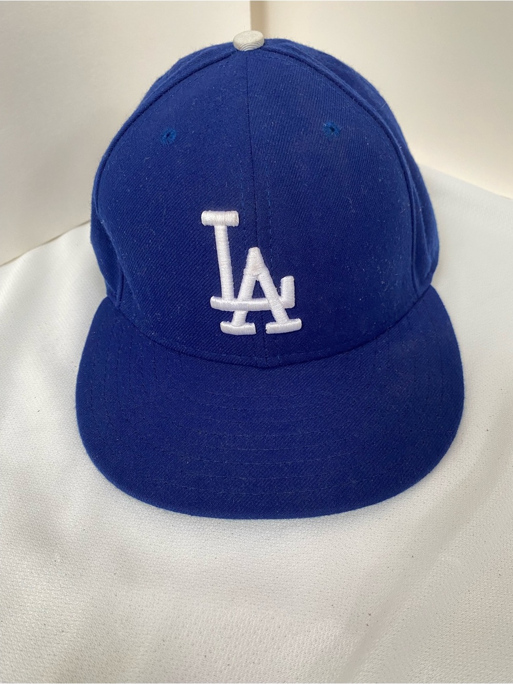 LA Dodgers New Era MLB Baseball Cap Fitted Hat 59Fifty Dodger Blue Size 7 1/8